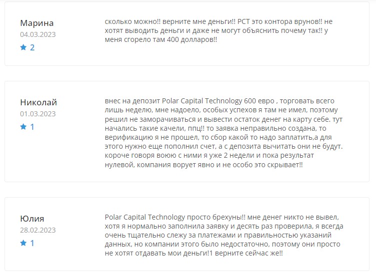 Отзывы о Polar Capital Technology (polar-capital.co)