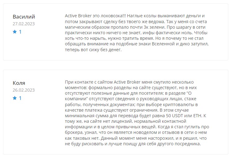 Отзывы о Active Broker (active-broker.com)